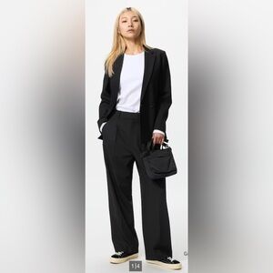 UNIQLO Pleated Wide Pants – Black size large